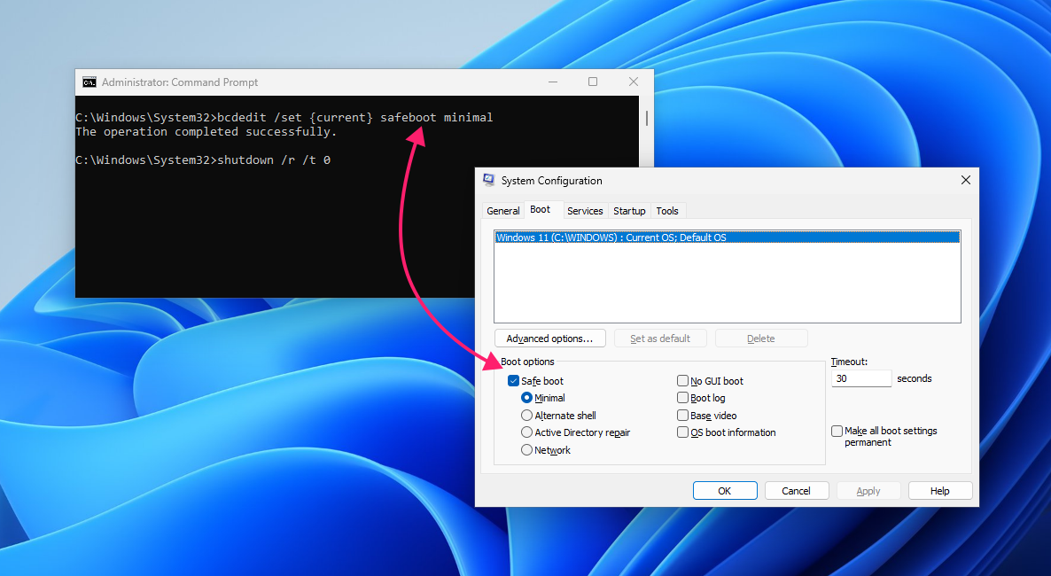 CMD prompt to force Safe Mode CMD prompt to force Safe Mode