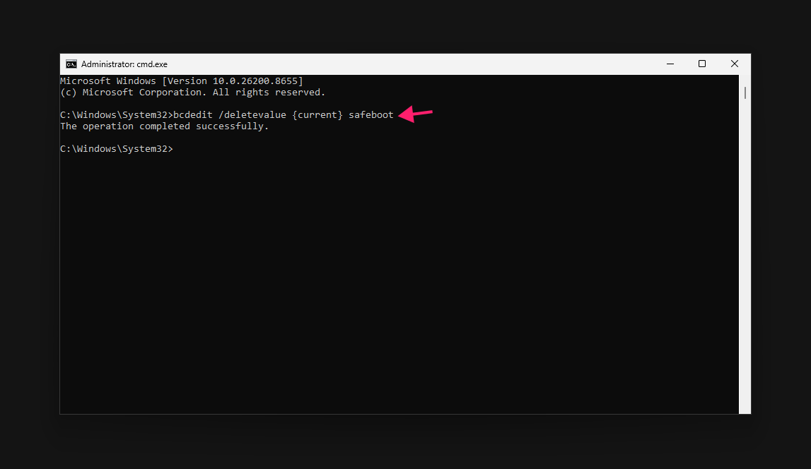 CMD prompt to stop booting into Safe Mode CMD prompt to stop booting into Safe Mode