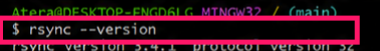 Run  rsync --version 