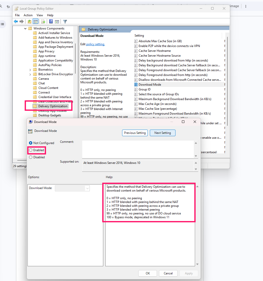 GPO for Delivery Optimization GPO for Delivery Optimization