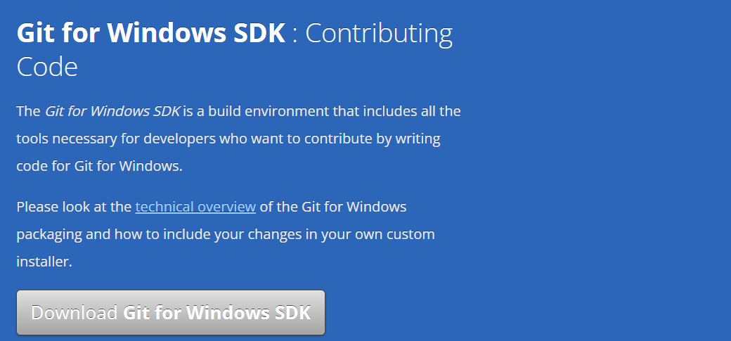 Git for Windows SDK