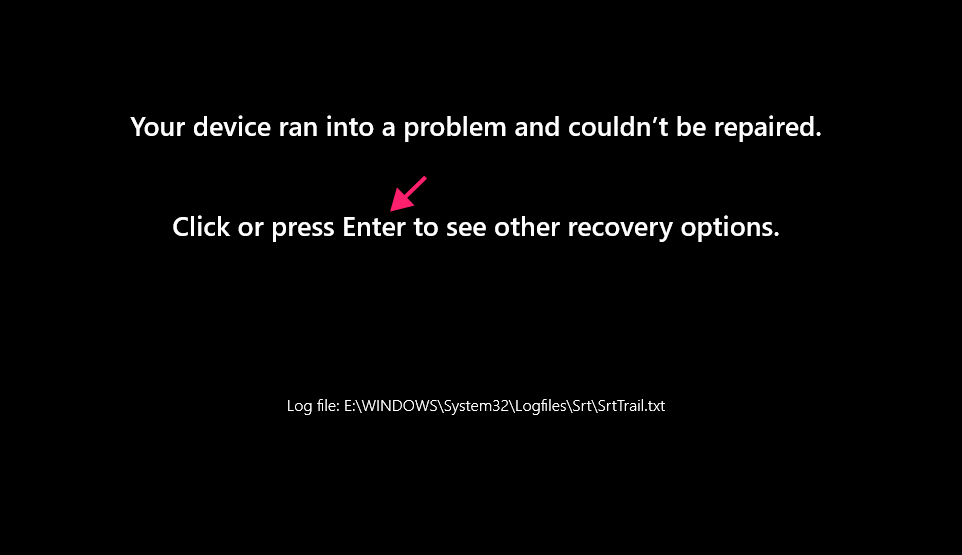 Hard power-reset WinRE method Hard power-reset WinRE method