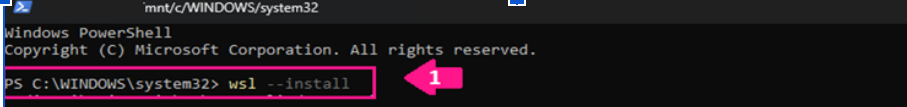 run  wsl --install 