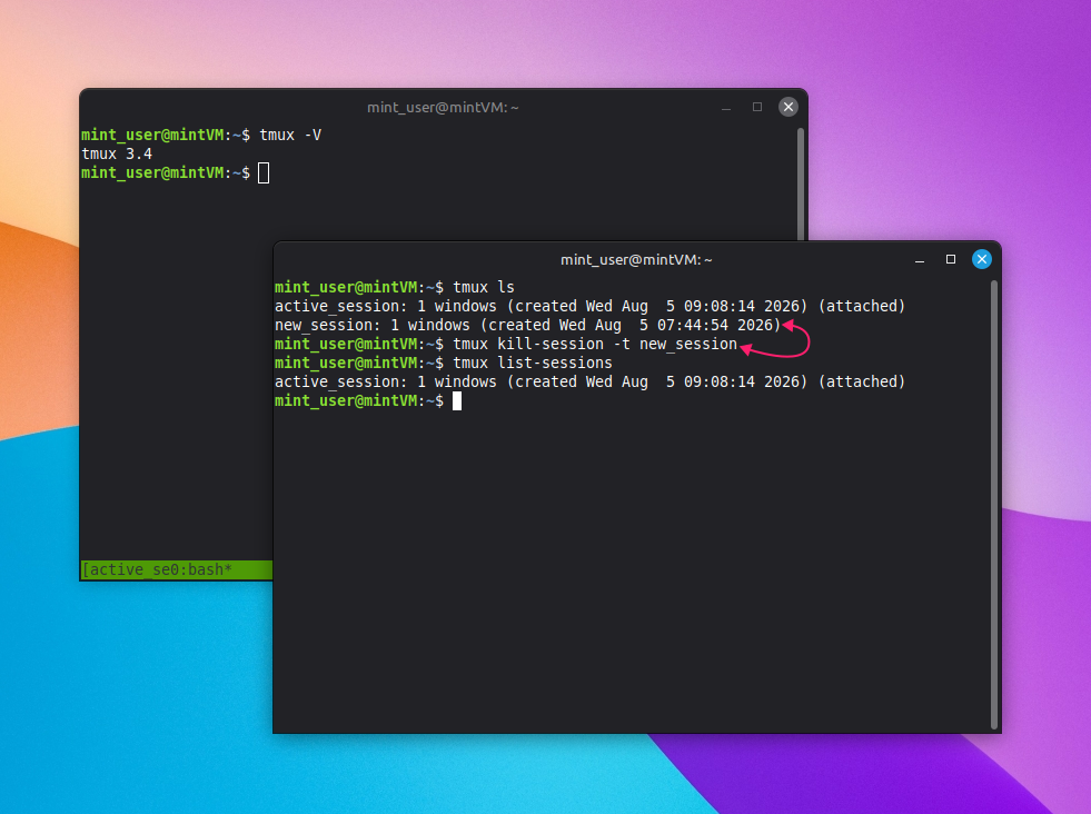 Kill a named tmux session from outside it Kill a named tmux session from outside it