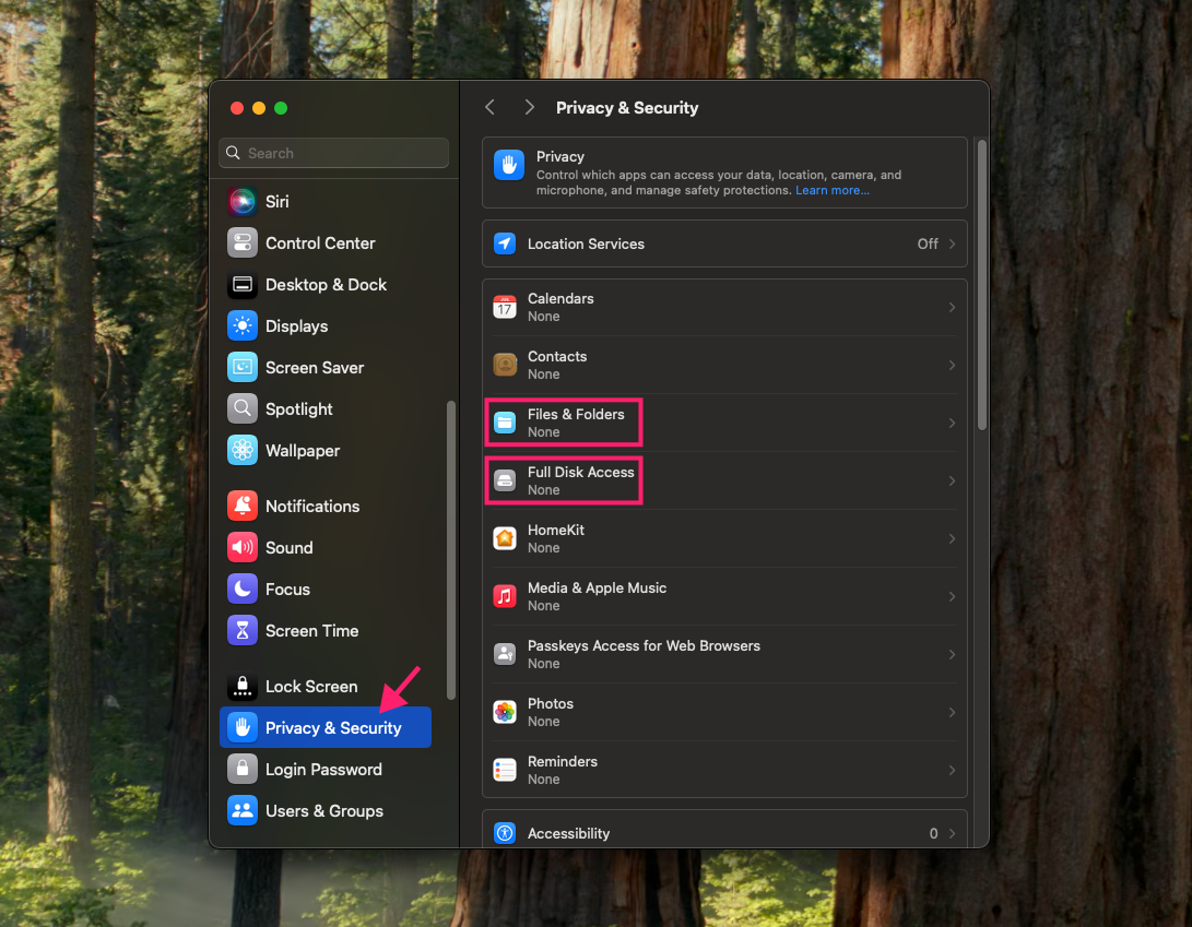 Privacy and security settings in macOS Privacy and security settings in macOS