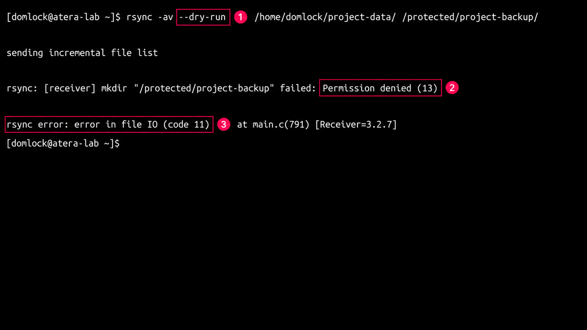 Rsync permission denied error Rsync permission denied error