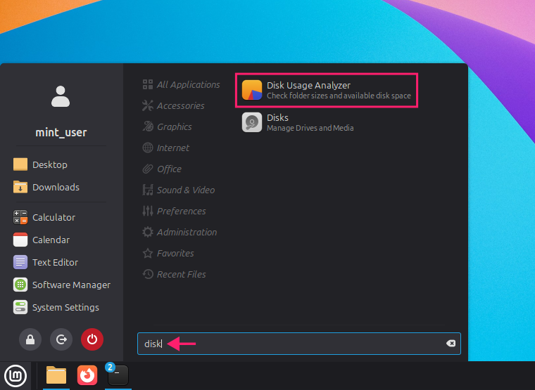 Search disk usage analyzer Search disk usage analyzer