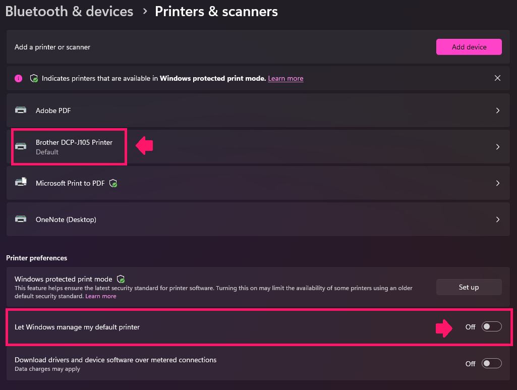 Set printer preferences in Windows 11 Set printer preferences in Windows 11