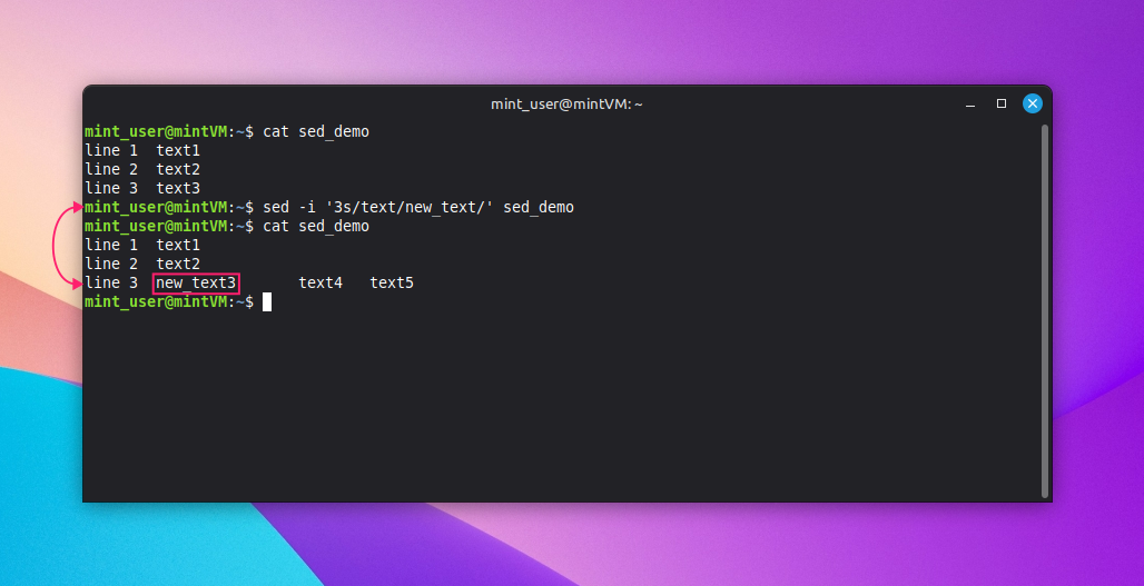 Target a single line with sed command Target a single line with sed command