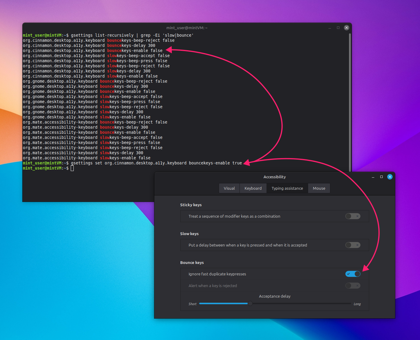 Terminal command for removing filter keys Terminal command for removing filter keys