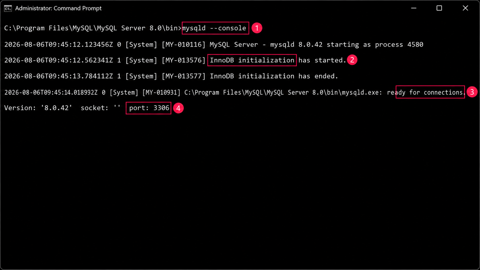 Use mysqld executable directly