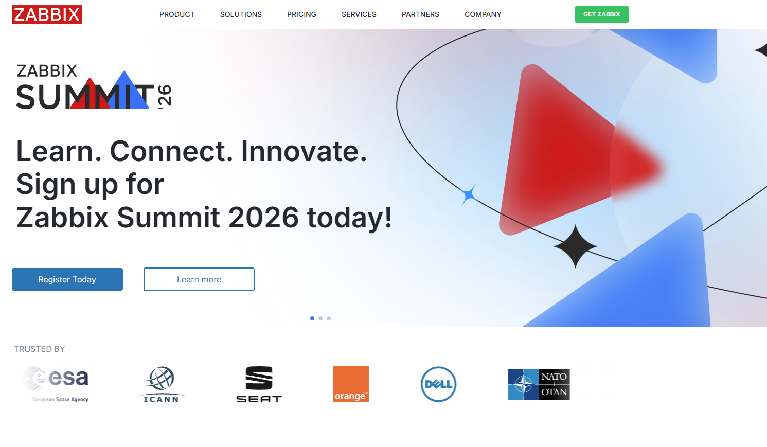 Zabbix homepage Zabbix homepage