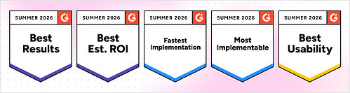 A screenshot of a badge showing the Summer 2026 G2 report rankings for Atera