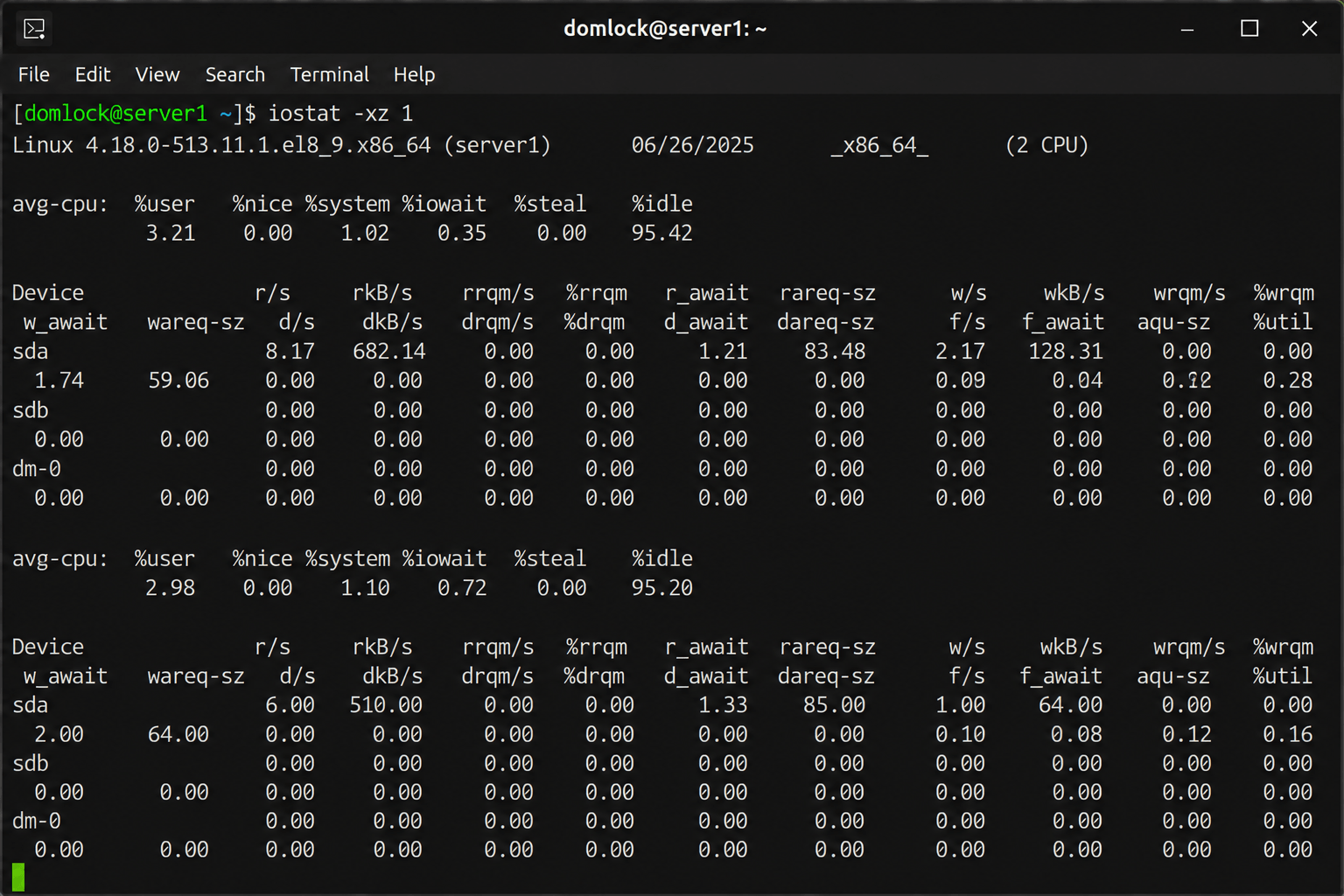 iostat command iostat command