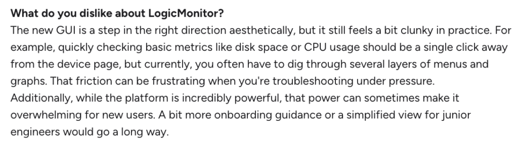 Shuel Kahn K. comment on Logicmonitor