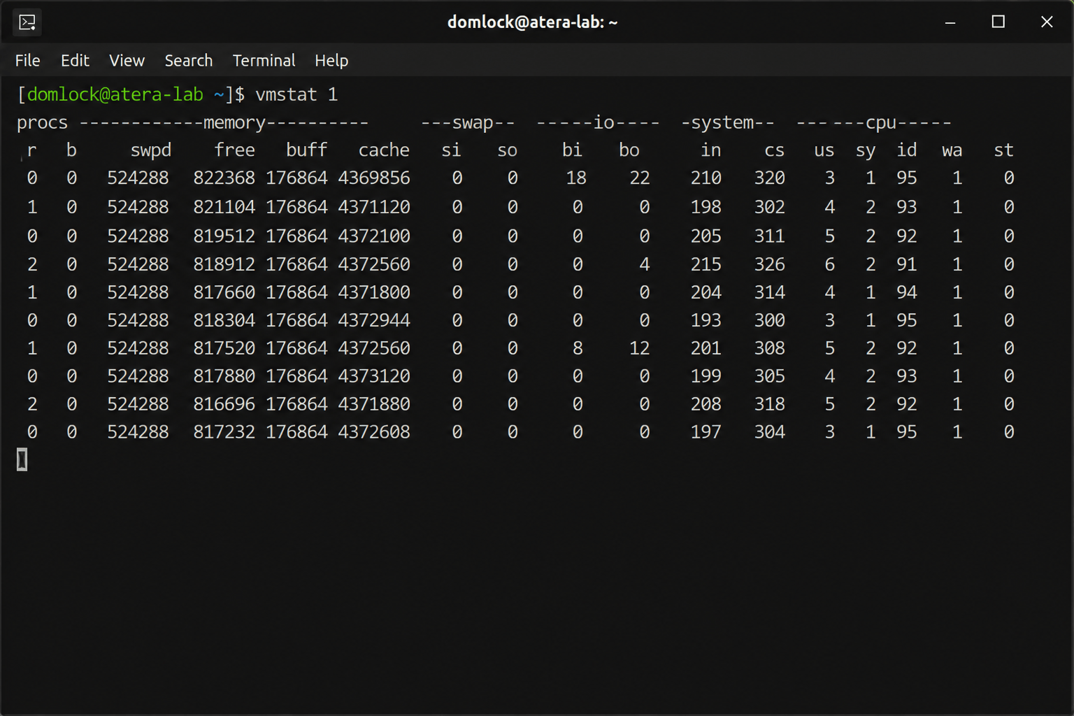 vmstat command vmstat command