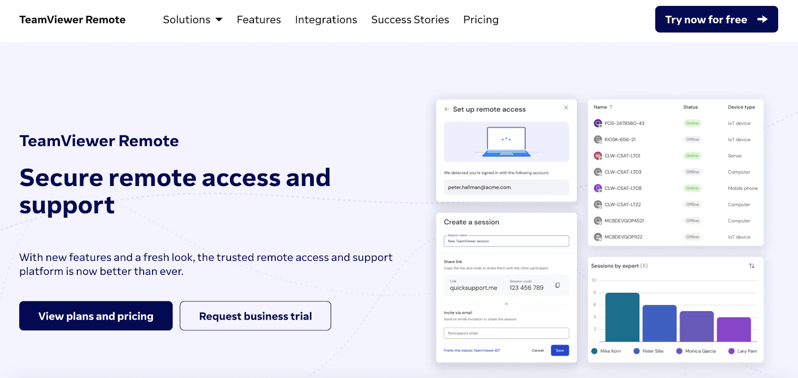 TeamViewer Remote homepage